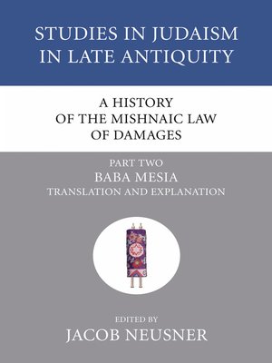 cover image of A History of the Mishnaic Law of Damages, Part 2